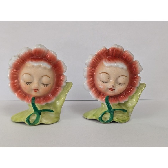 The Unbranded Brand Other - VTG Anthropomorphic Flower, Sunflower, Salt & Pepper Shakers Novelty JAPAN Sleep